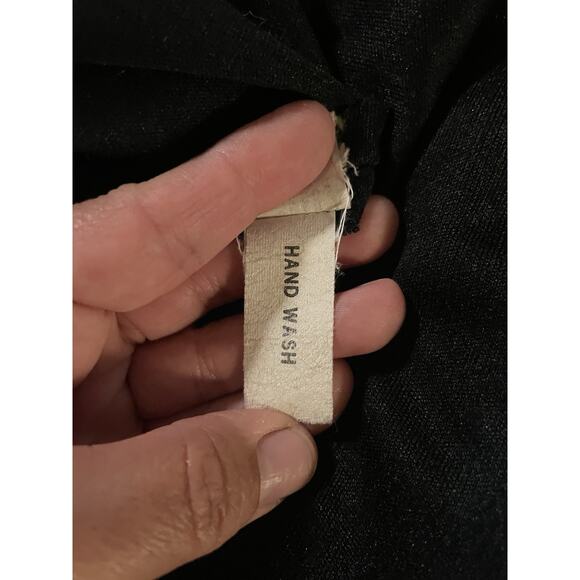 VTG. black maxi dress–Ruched funnel neck,covered buttons,long sleeve,ILGWU,USA - Picture 14 of 14